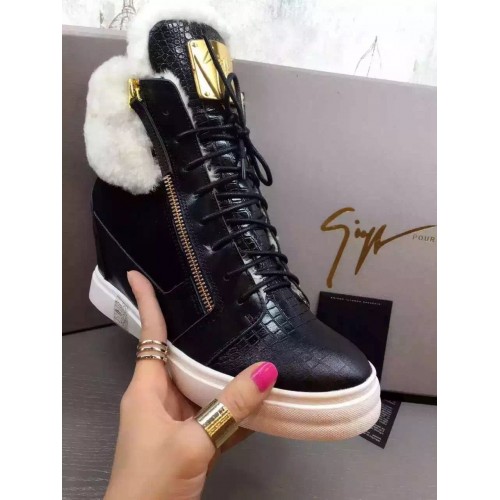 giuseppe zanotti sneakers wedge sheep wool inside